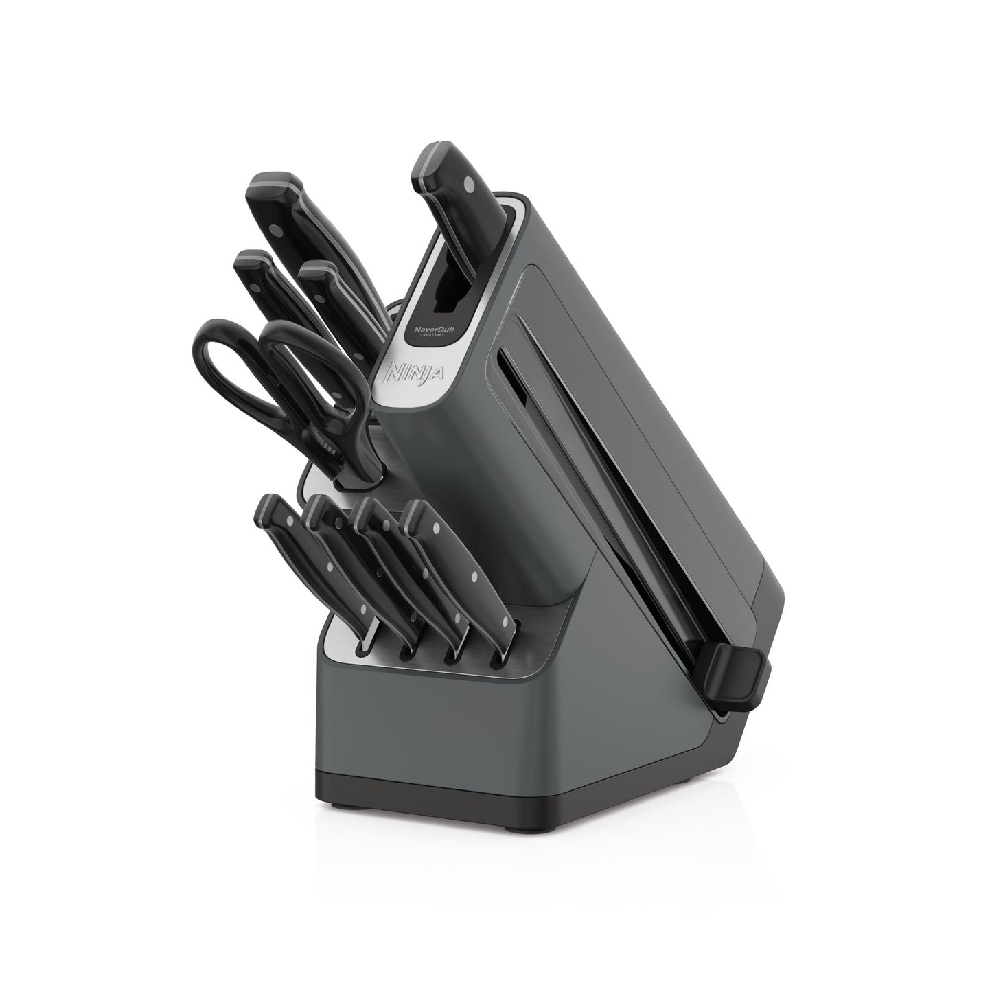 Foodi Neverdull 10-Piece Essential Knife System with Sharpener, Stainless Steel, K12010