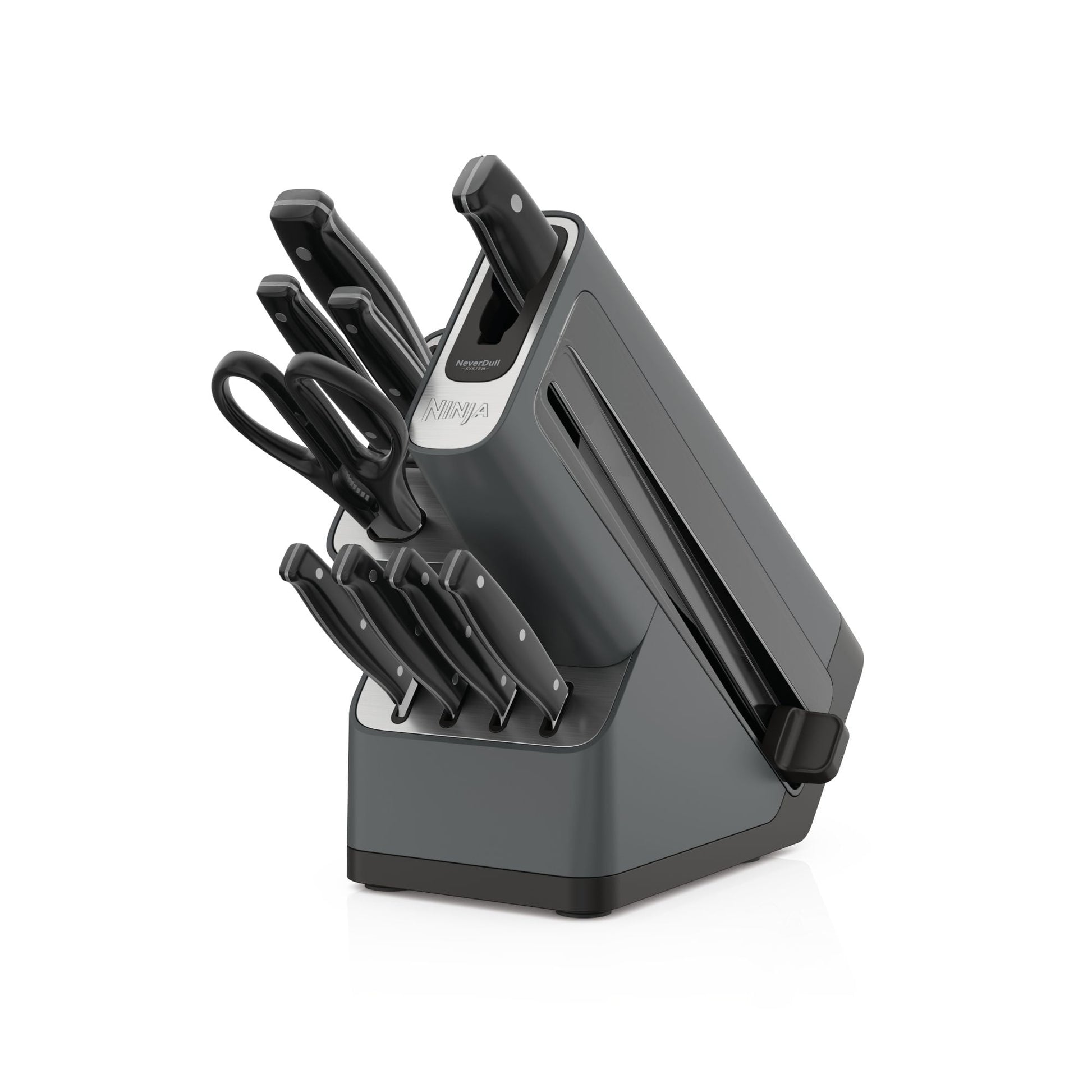 Foodi Neverdull 10-Piece Essential Knife System with Sharpener, Stainless Steel, K12010