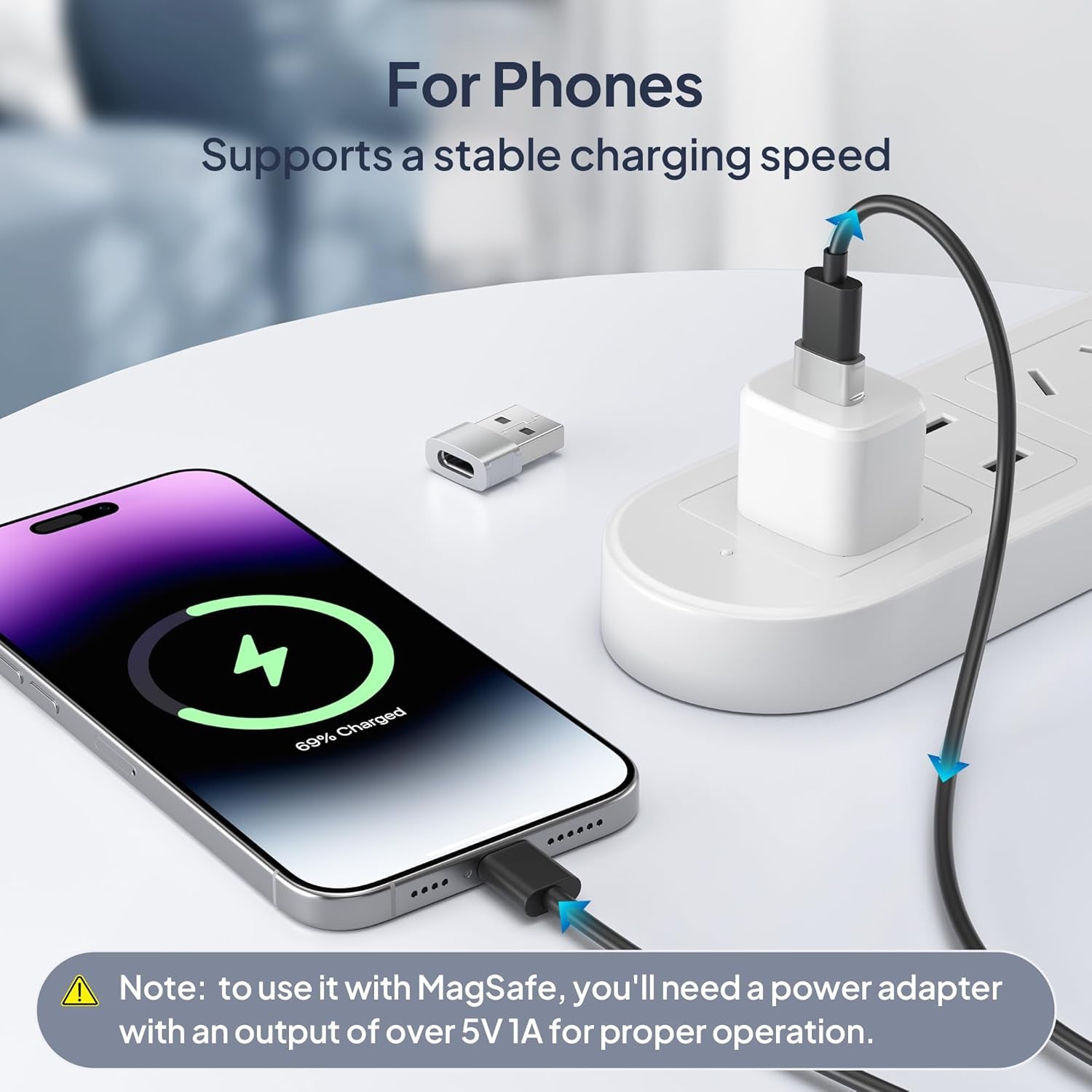 for Iphone 16 16E 15 Pro Max Car Charger Adapter 3Pack,Usb Male to USB Type C Female Cable Converter for Apple 14 Plus,Iwatch 10,Airpods 4,Ipad 11 Mini 7 Air 6,Samsung Galaxy S25 S24 A55
